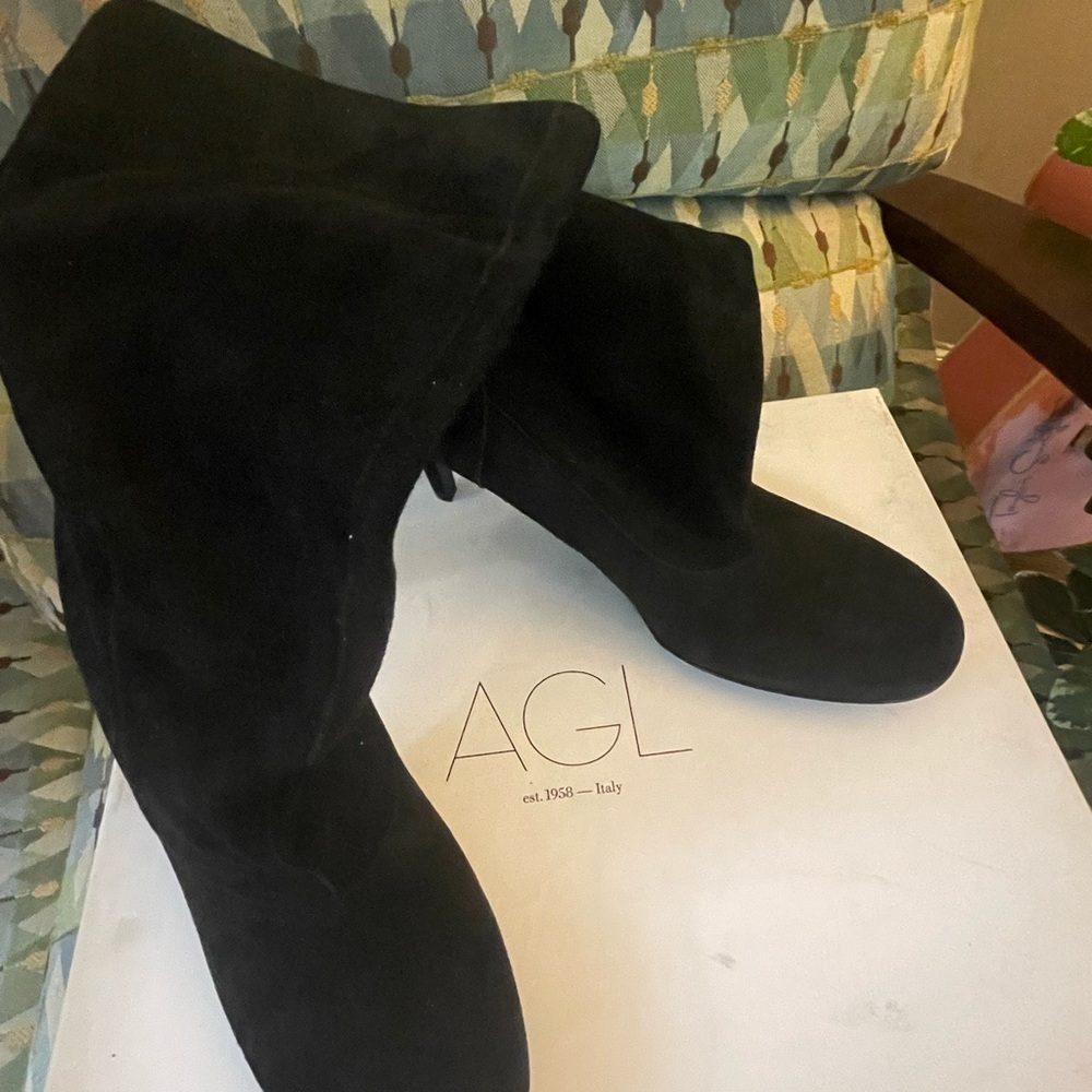 New nIB AGL ITALY Michelle bootie boots sz 37.5 6.5/7 $520 rtl - Picture 8 of 9